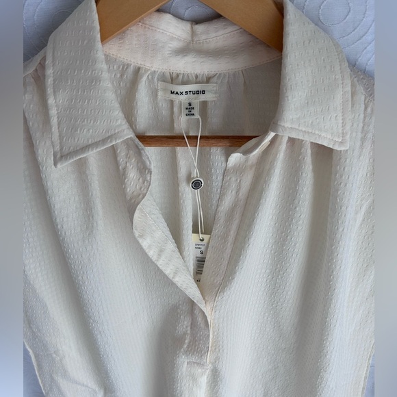 Max Studio ivory blouse - Picture 3 of 5